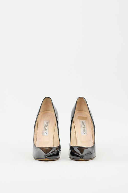 Jimmy Choo Black Patent Leather Love 100 Pump