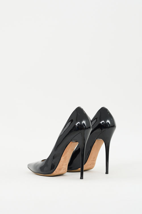 Jimmy Choo Black Patent Leather Love 100 Pump