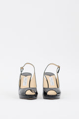 Jimmy Choo Black Patent Leather Slingback Heel