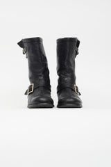 Jimmy Choo Black Leather Biker II Boot