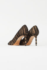 Jimmy Choo Beige & Black Romy Tulle Pump