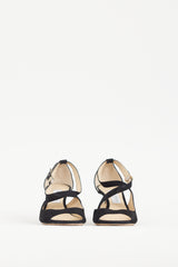 Jimmy Choo Black Sparkly Suede Emily Heel
