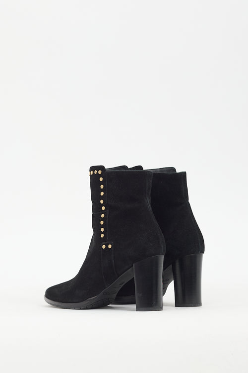 Jimmy Choo Black Suede Studded Harlow Boot