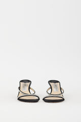 Jimmy Choo Black & Silver Crystal Bea 65 Heel