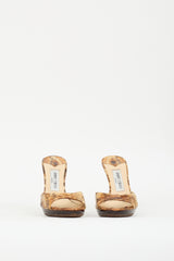 Jimmy Choo Brown Textured Leather Mule