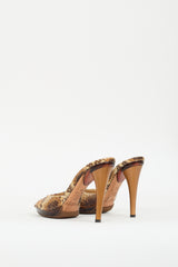 Jimmy Choo Brown Textured Leather Mule