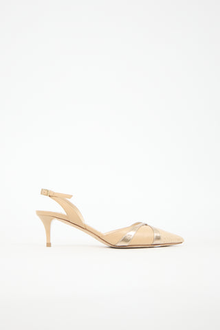 Jimmy Choo Embossed Leather Slingback Pump