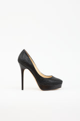 Jimmy Choo Glitter Cosmic Platform Pump