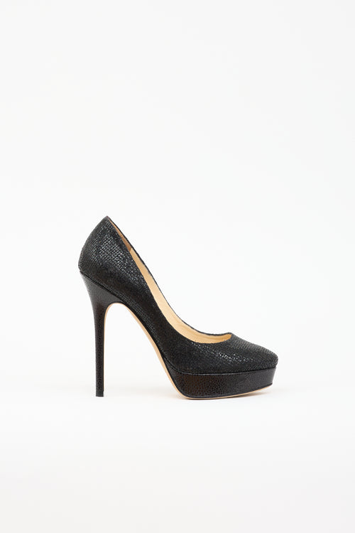 Jimmy Choo Glitter Cosmic Platform Pump