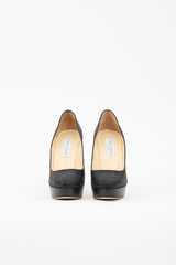 Jimmy Choo Glitter Cosmic Platform Pump