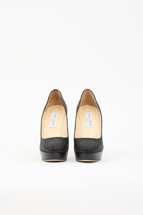 Jimmy Choo Glitter Cosmic Platform Pump