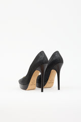 Jimmy Choo Glitter Cosmic Platform Pump
