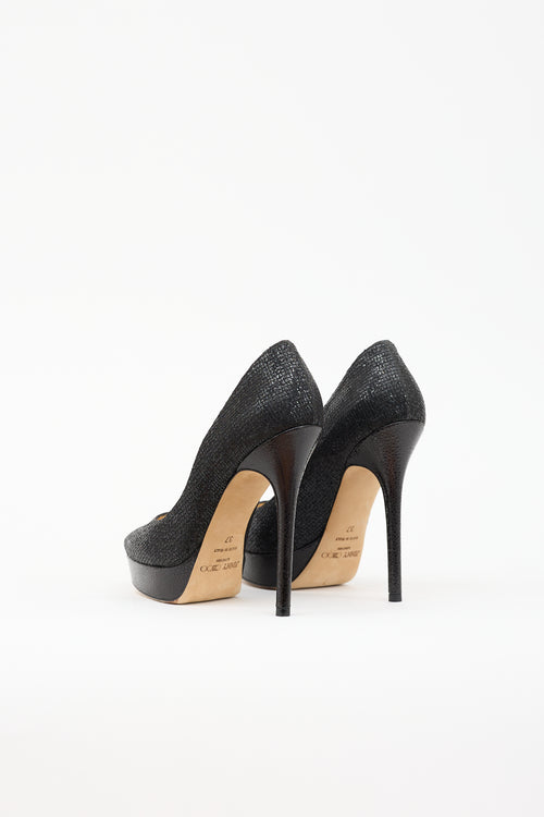Jimmy Choo Glitter Cosmic Platform Pump