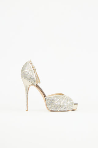 Jimmy Choo Glitter Kafta Platform Heel