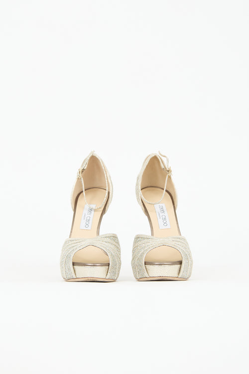 Jimmy Choo Glitter Kafta Platform Heel