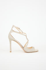 Jimmy Choo Glitter Leather Azia Heel