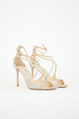 Jimmy Choo Glitter Leather Azia Heel