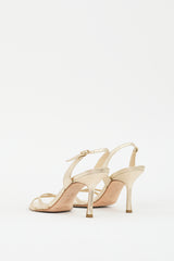 Jimmy Choo Gold Leather Heeled Sandal