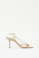 Jimmy Choo Gold Leather Slingback Heel