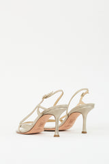Jimmy Choo Gold Leather Slingback Heel