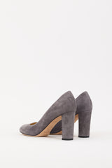 Jimmy Choo Grey Suede Laria 85 Heel