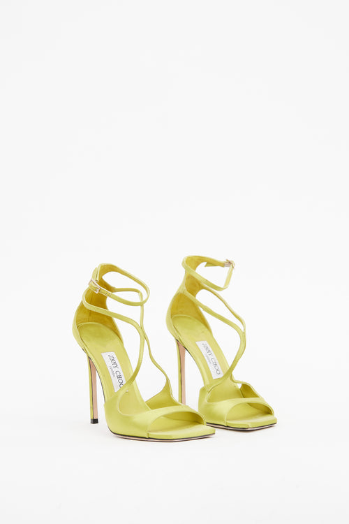 Jimmy Choo Green Azia Strappy Heel