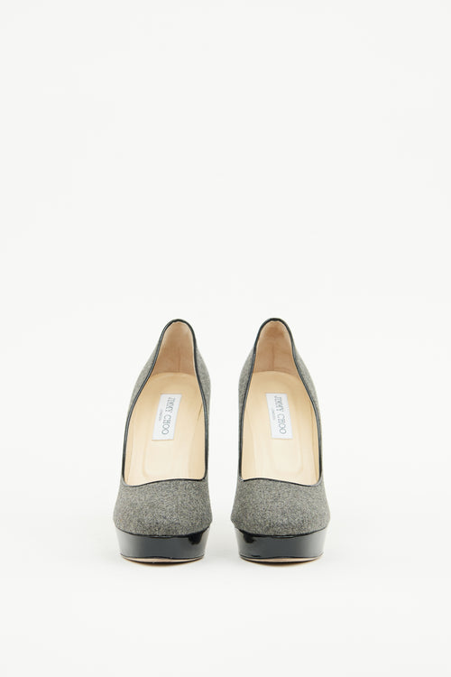 Jimmy Choo Grey & Black Platform Pump