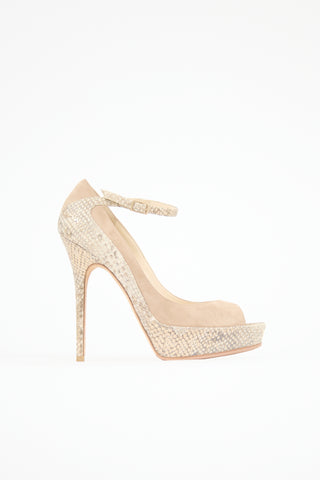 Jimmy Choo Leather & Suede Tami Heel