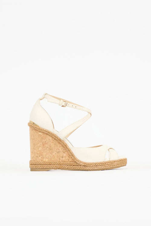 Jimmy Choo Leather Alanah Wedge Sandal