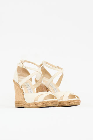 Jimmy Choo Leather Alanah Wedge Sandal