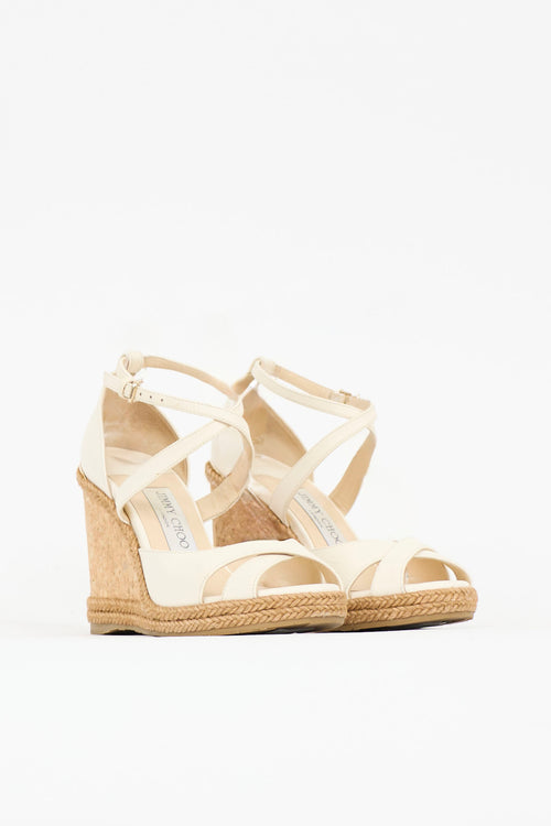 Jimmy Choo Leather Alanah Wedge Sandal