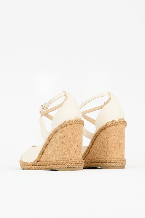 Jimmy Choo Leather Alanah Wedge Sandal