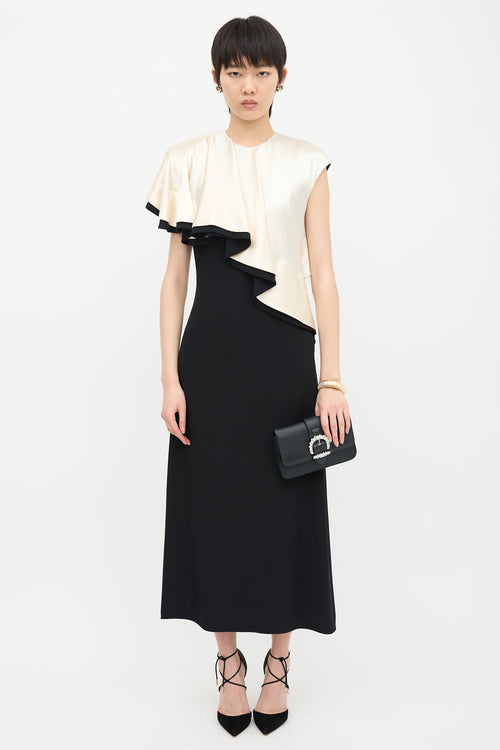 Jimmy Choo Leather Cheri Crystal Buckle Bag