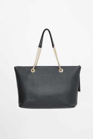 Jimmy Choo Leather Logo Allegra Tote Bag