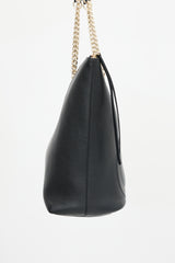 Jimmy Choo Leather Logo Allegra Tote Bag