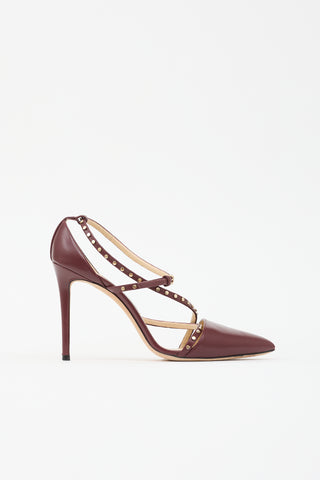 Jimmy Choo Leather Studded Tiff Heel