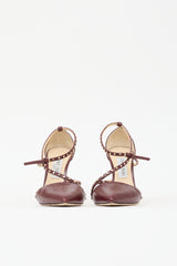 Jimmy Choo Leather Studded Tiff Heel