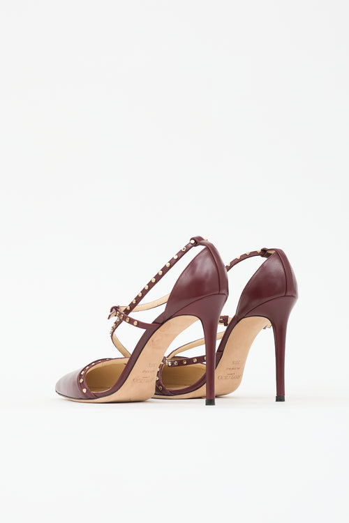 Jimmy Choo Leather Studded Tiff Heel