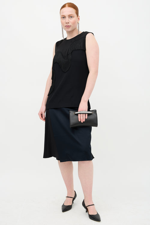 Jimmy Choo Leather Venus Crystal Clutch