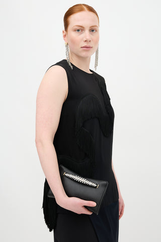 Jimmy Choo Leather Venus Crystal Clutch