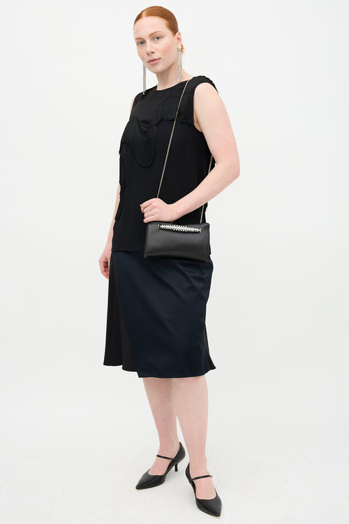 Jimmy Choo Leather Venus Crystal Clutch