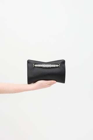 Jimmy Choo Leather Venus Crystal Clutch