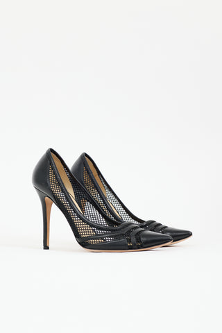 Jimmy Choo Leather & Mesh Hettie Pump