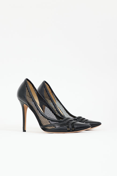 Jimmy Choo Leather & Mesh Hettie Pump