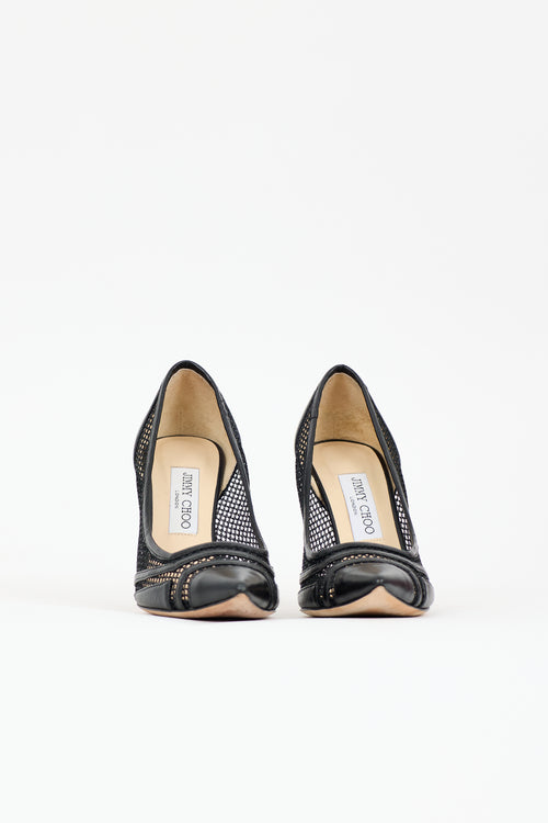 Jimmy Choo Leather & Mesh Hettie Pump