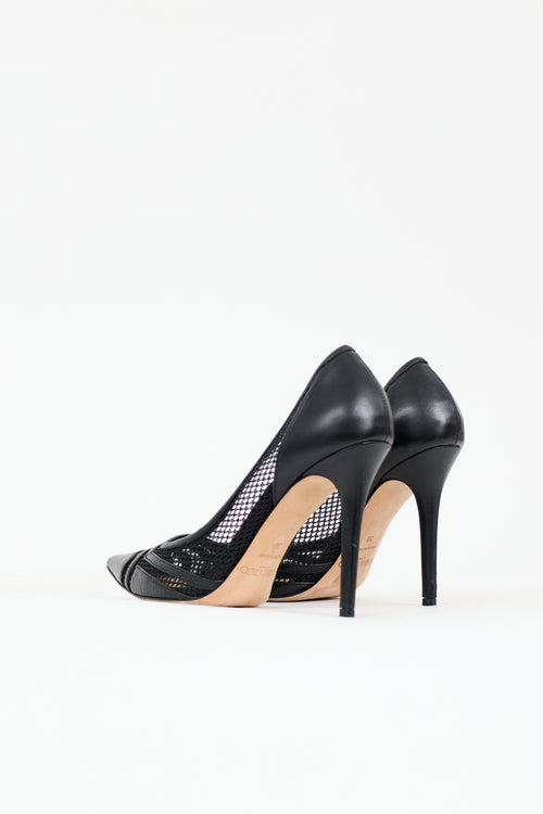 Jimmy Choo Leather & Mesh Hettie Pump