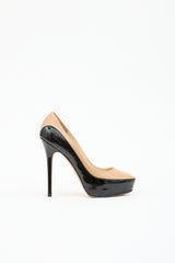 Jimmy Choo Leather & Patent Platform Pump