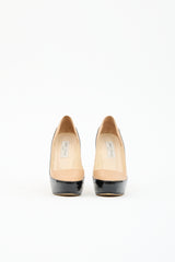 Jimmy Choo Leather & Patent Platform Pump