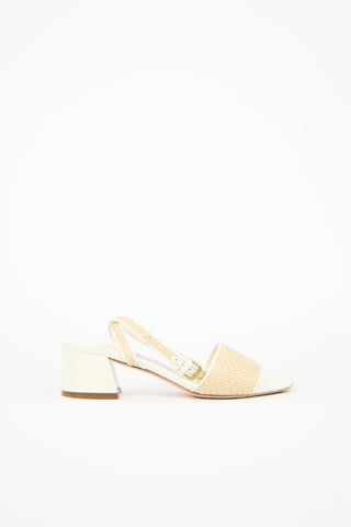 Jimmy Choo Leather & Raffia Sandal