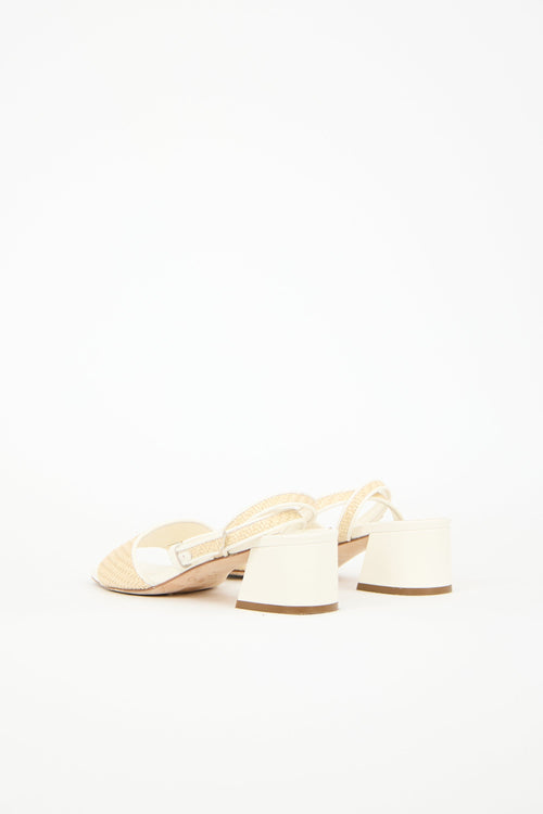 Jimmy Choo Leather & Raffia Sandal